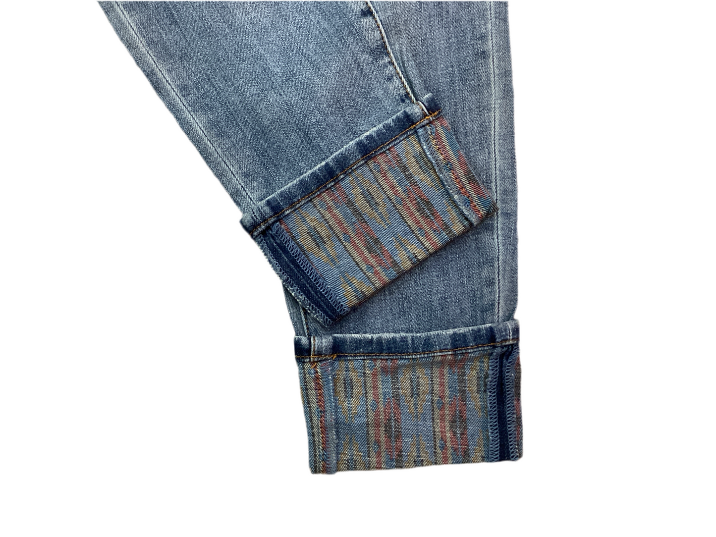 Judy blue 88523 HW south western print cuff relax fit Jean