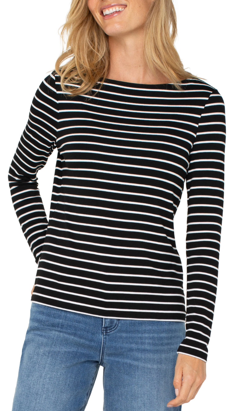 Liverpool navy white stripe long sleeve