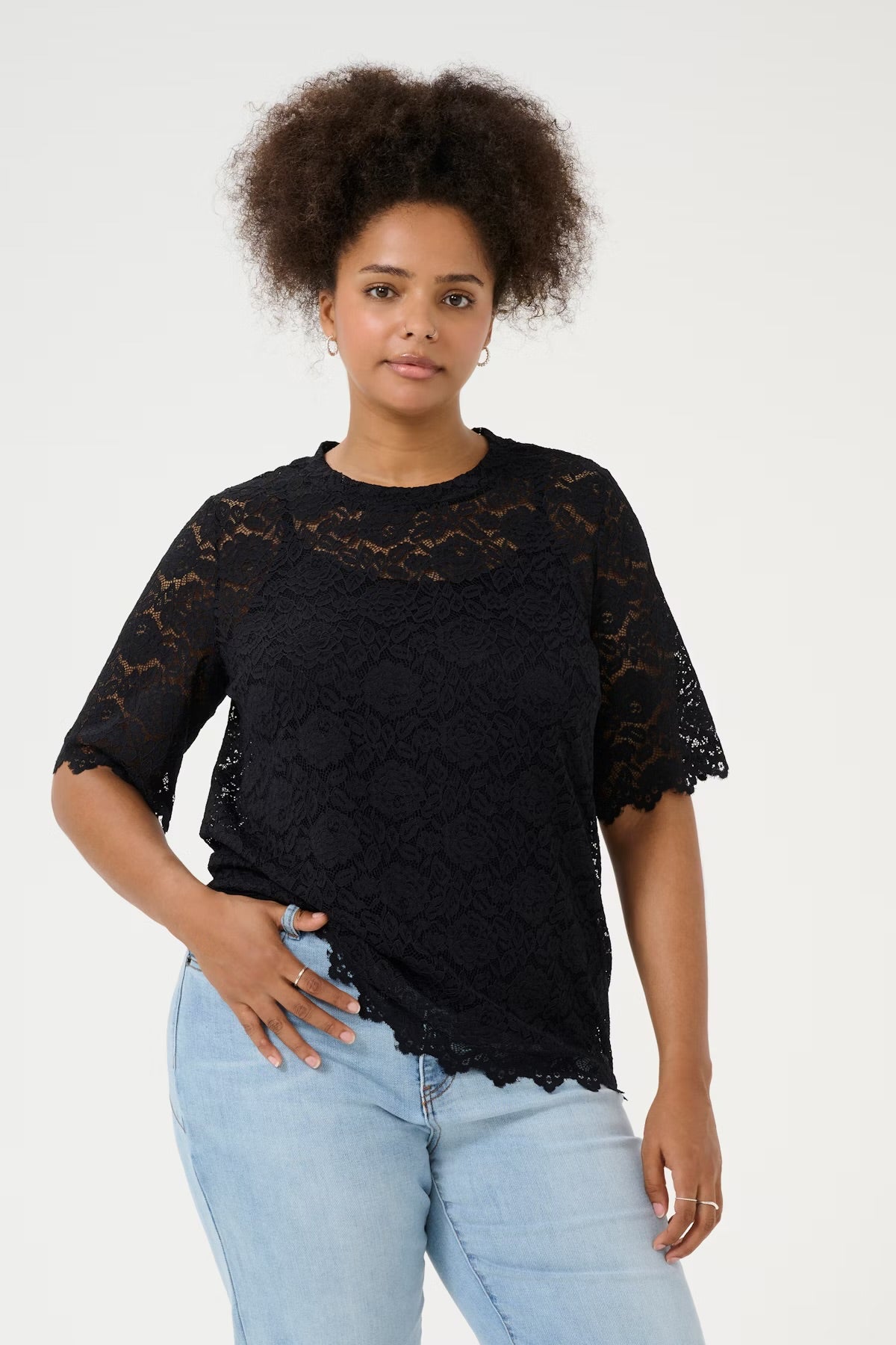 Kaffe Jaida lace top black
