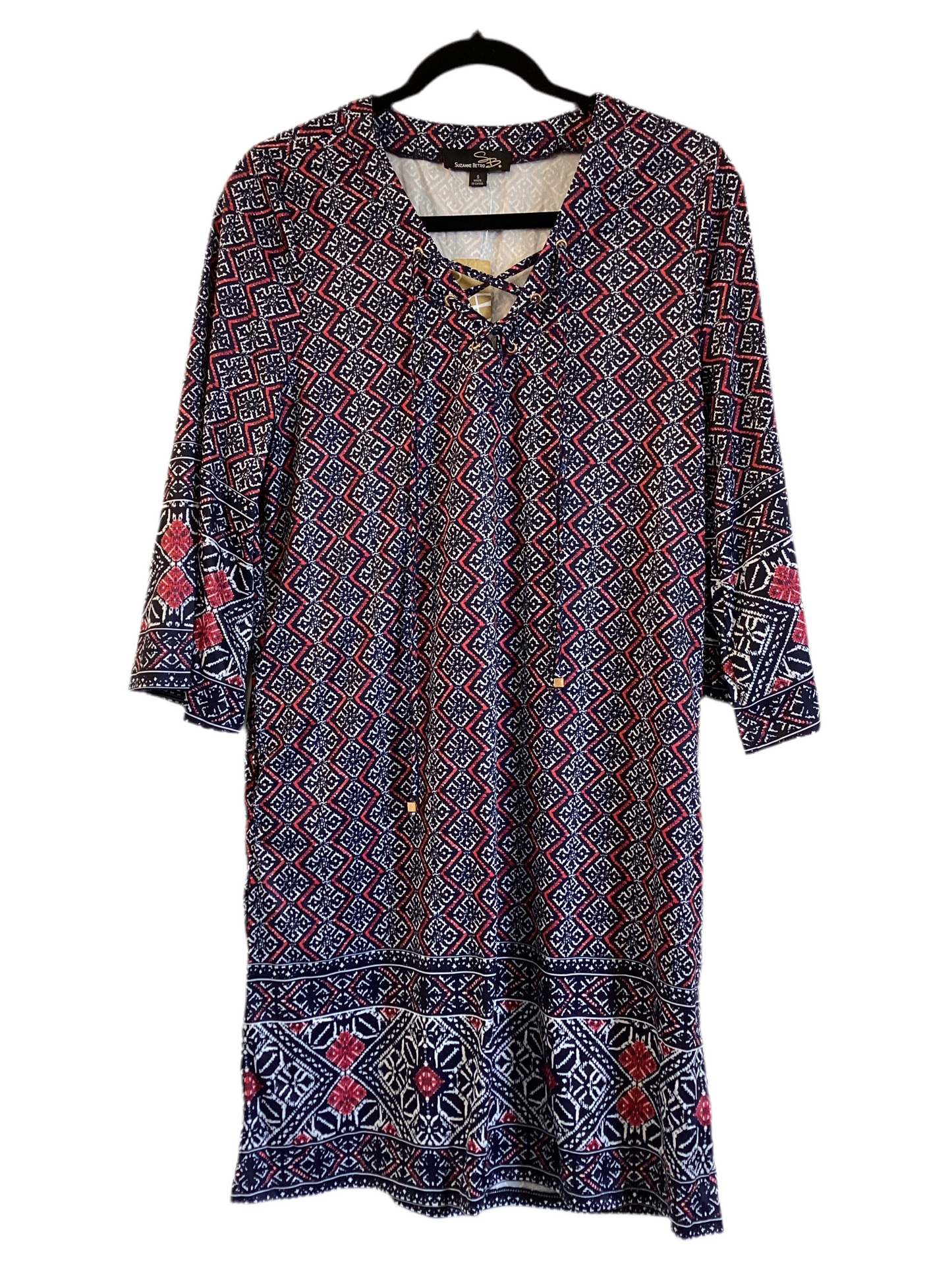 DB unique styles dress navy and red with pockets