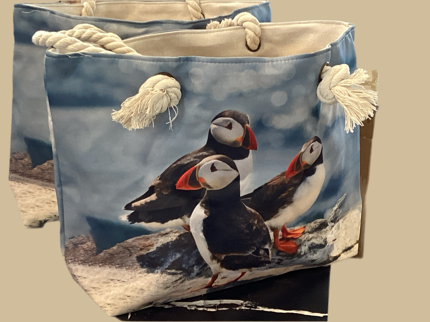 Monet/Puffin Beach Bag