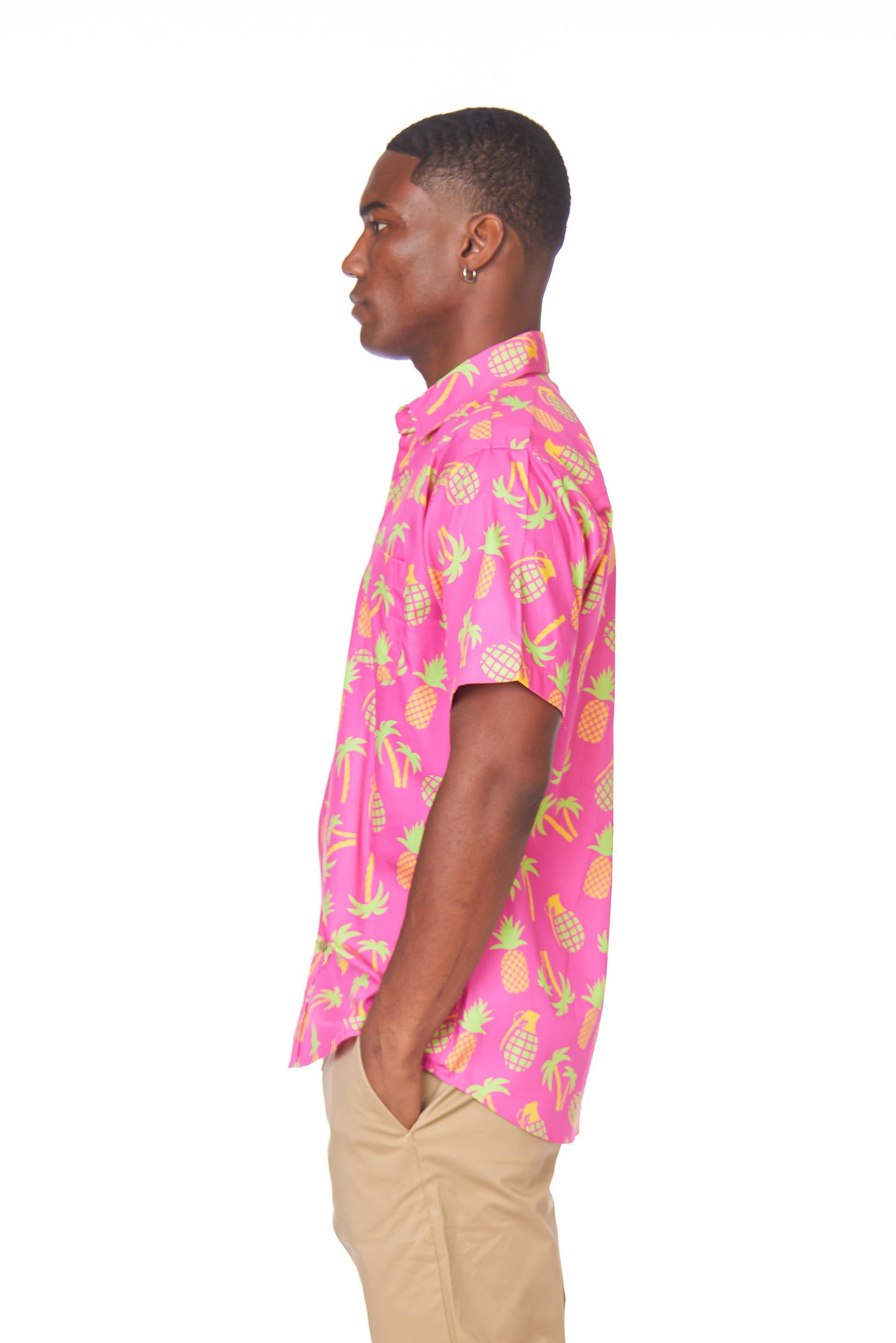 Hawks Bay Men's Printed short Sleeve Cotton Shirt