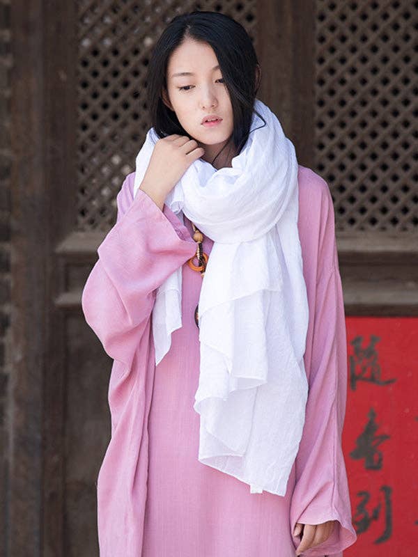 Vintage Solid Ramie Cotton shawl wrap