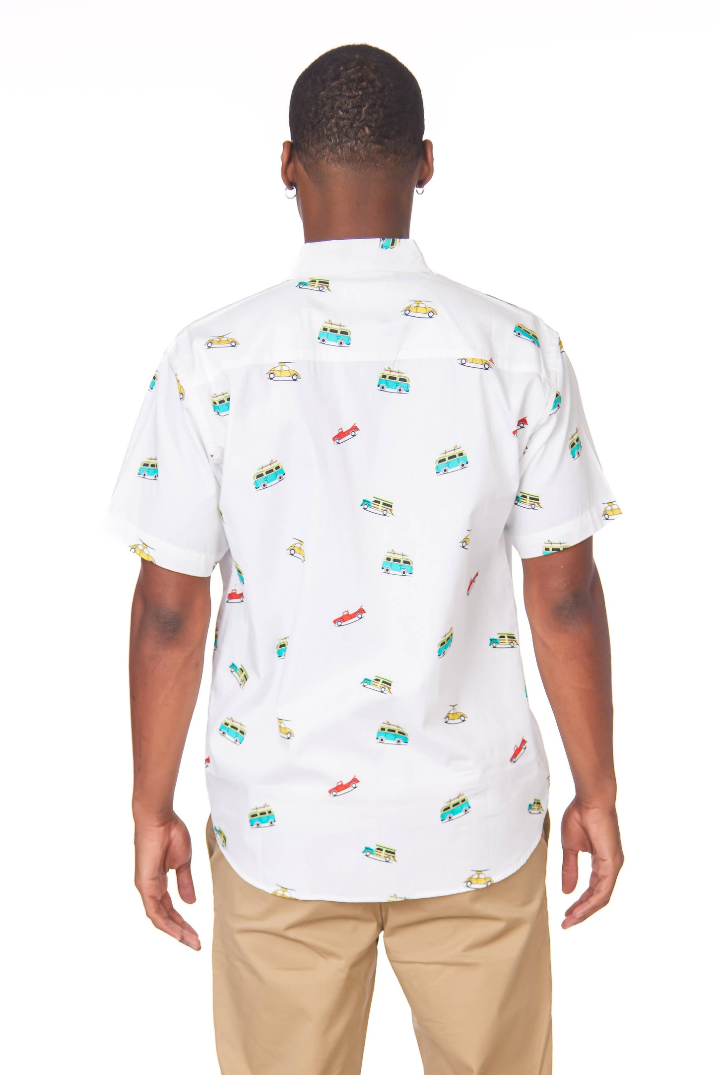Hawks Bay Men's Printed short Sleeve Cotton Shirt