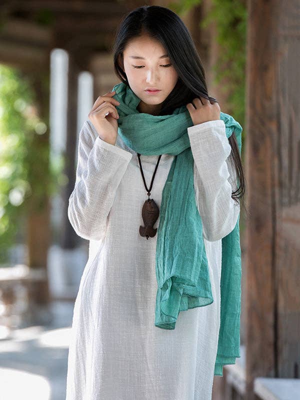 Vintage Solid Ramie Cotton shawl wrap