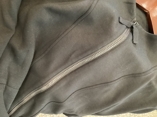 Liverpool zip up funnel neck jacket black