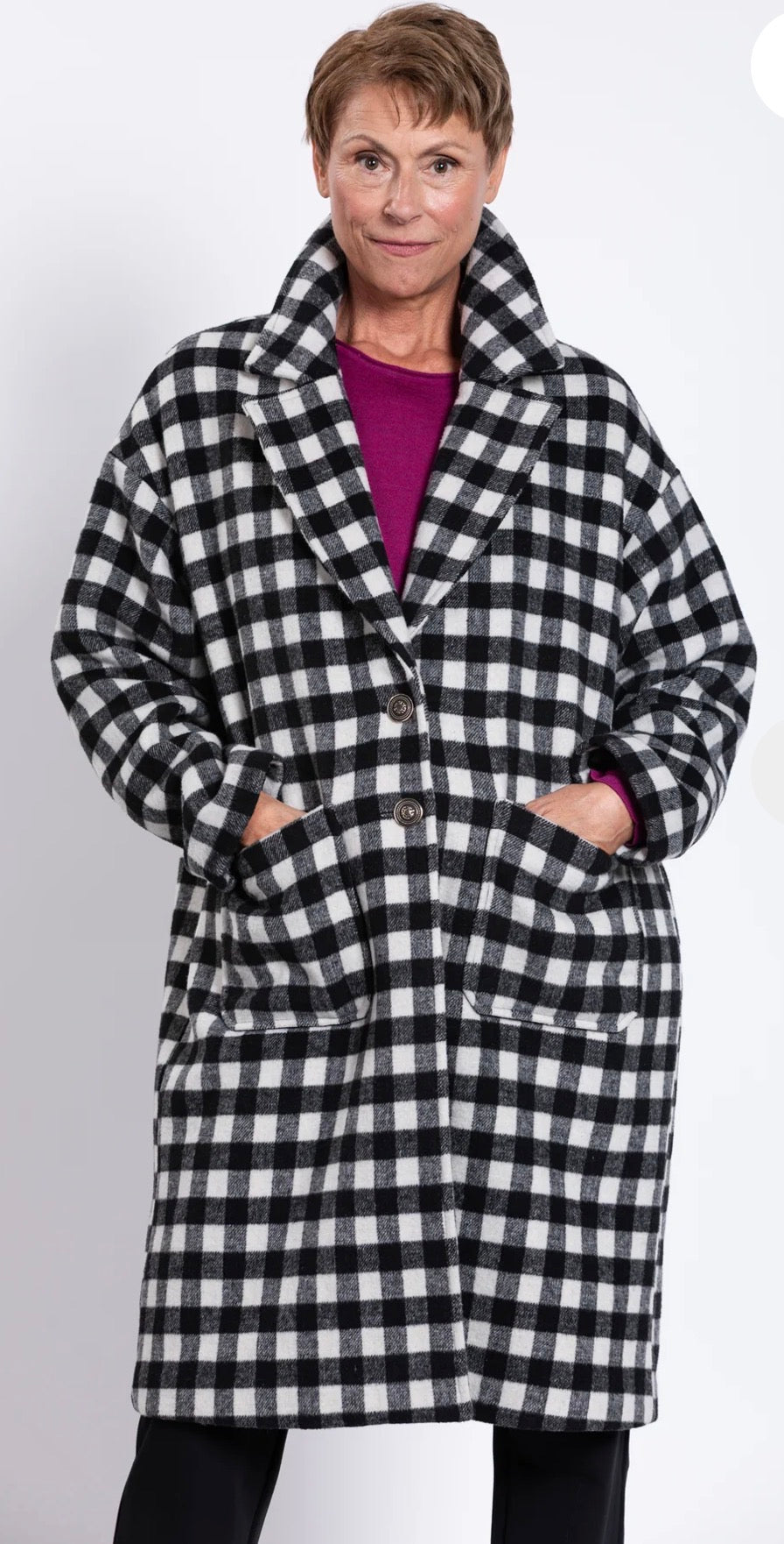 Blue Sky Checkered Vanessa coat