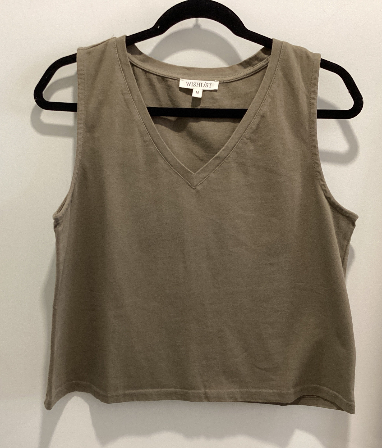 Wishlist Cotton V-neck Tank olive