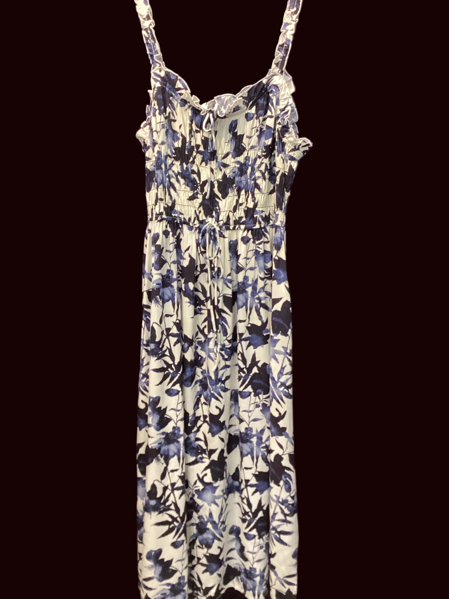 Papa navy blue and white floral dress