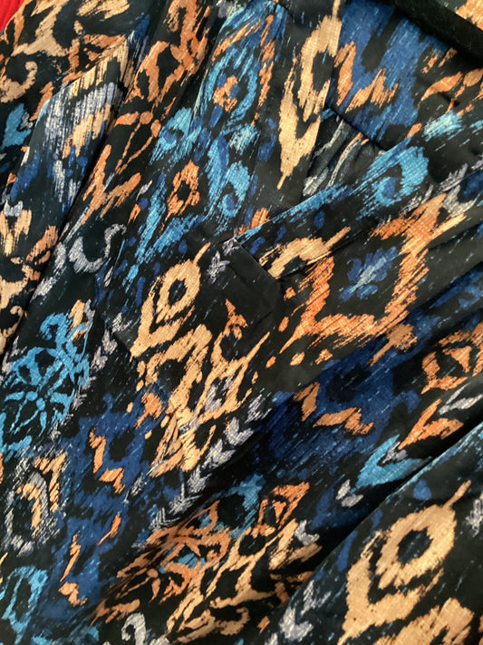 Liverpool v neck pop over blouse blue