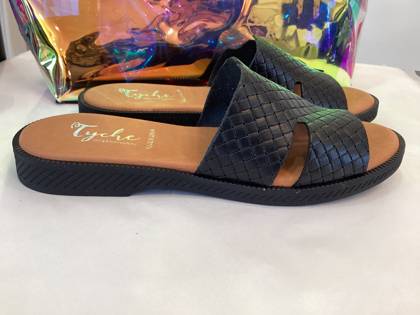 Tyche Black Ankara Sandal