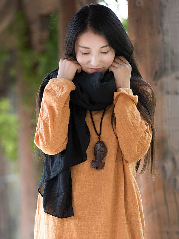 Vintage Solid Ramie Cotton shawl wrap