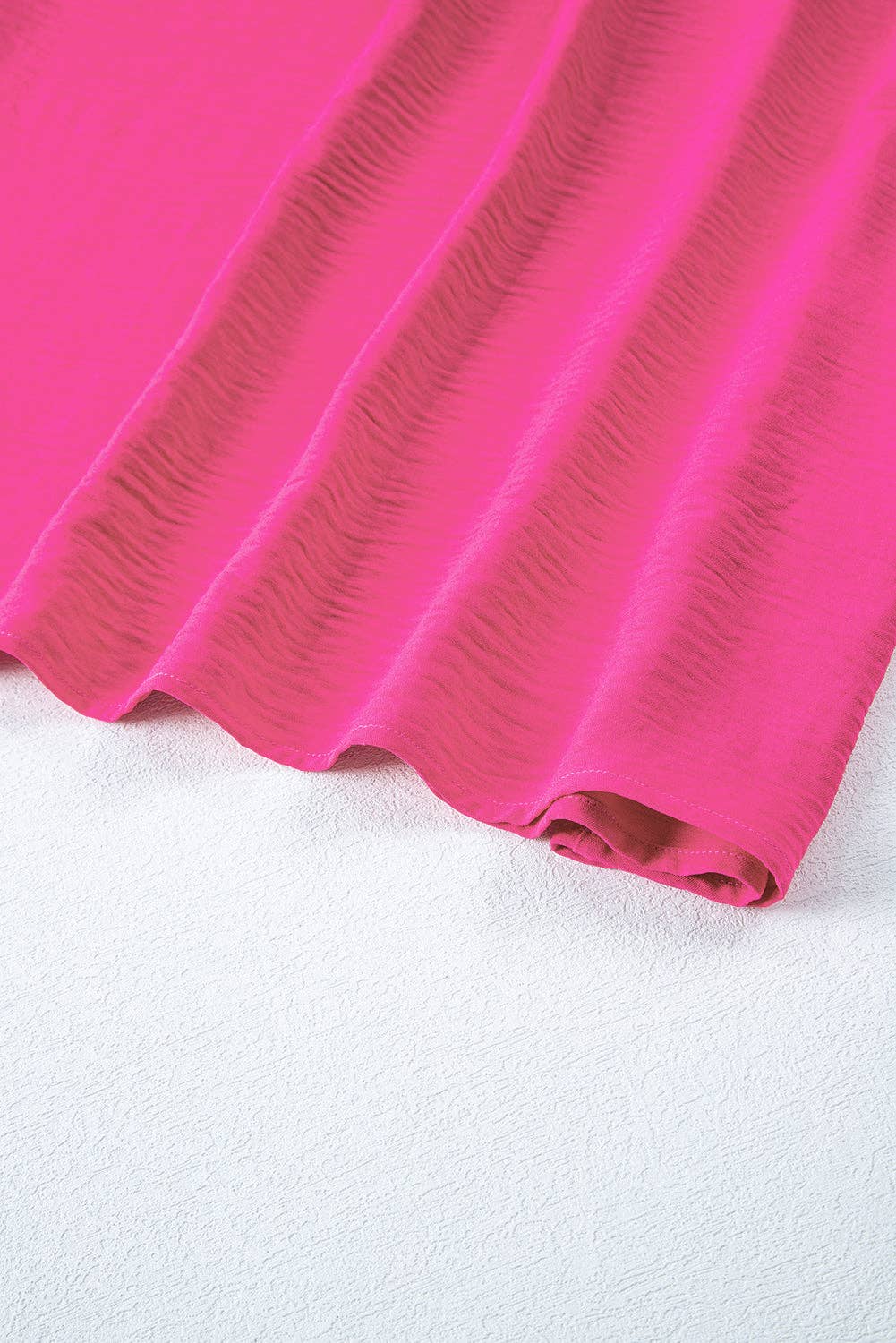 Lovesoft Strawberry Pink Solid Ruffled Sleeve Plus Size Mini Dress