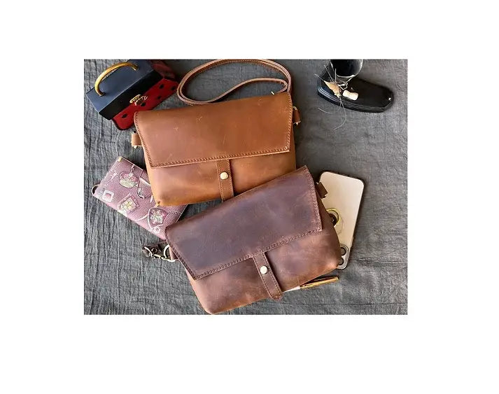 genuine leather crossbody