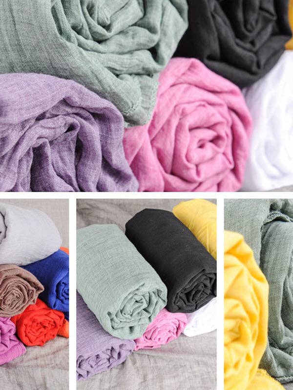 Vintage Solid Ramie Cotton shawl wrap