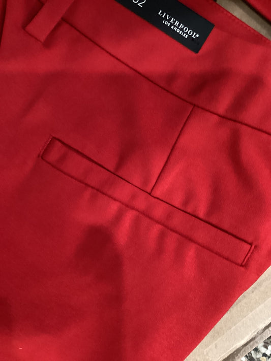 Liverpool Gemma cigarette pant 27” tango red