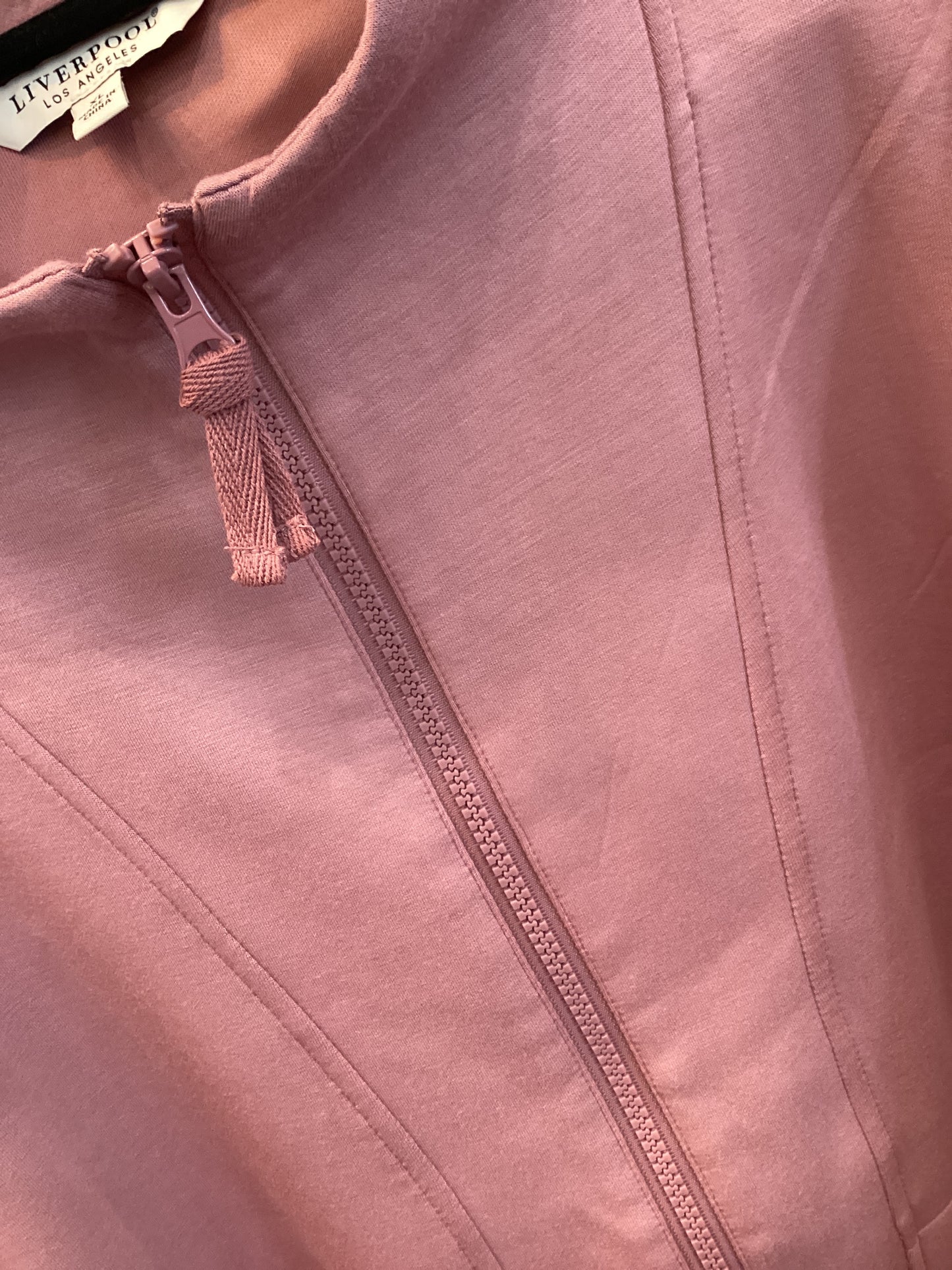 Liverpool zip up funnel neck jacket black