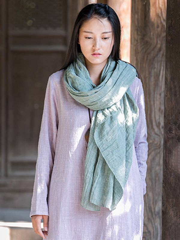 Vintage Solid Ramie Cotton shawl wrap