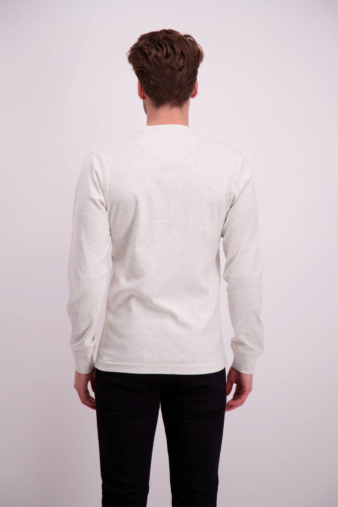 Lindbergh Ribbed Henley long sleeve