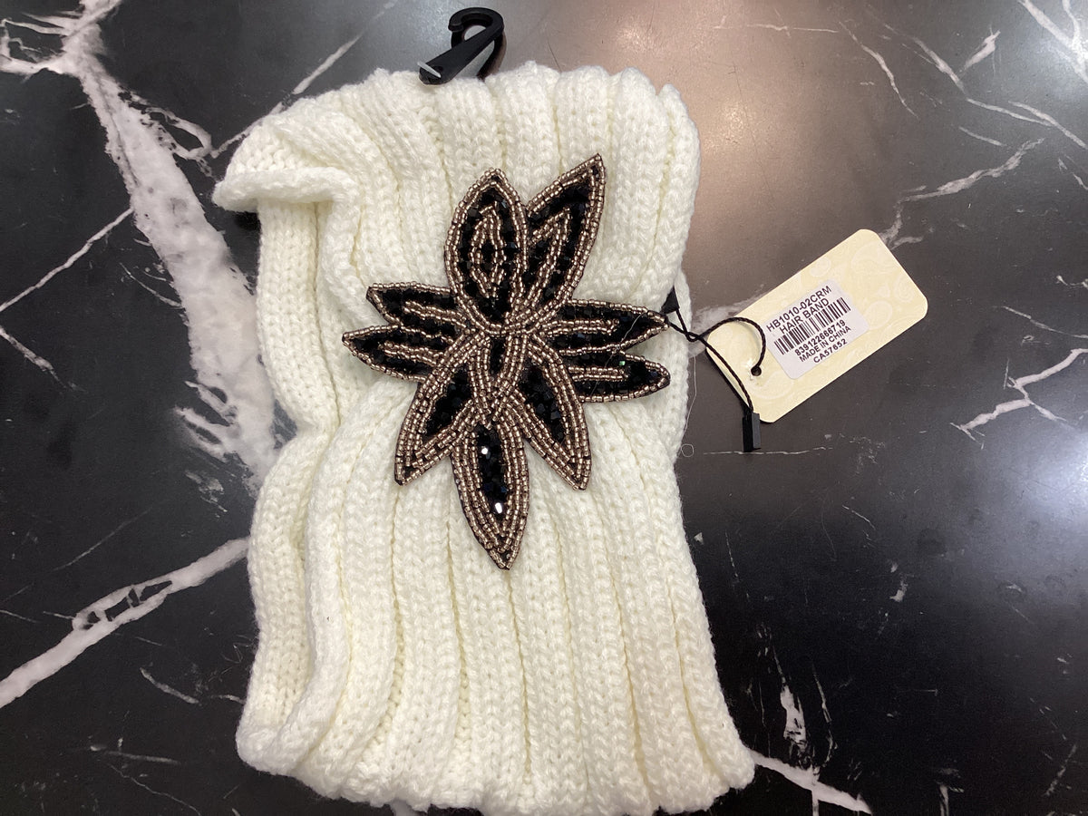 Head band Chenille Knit pointsetta