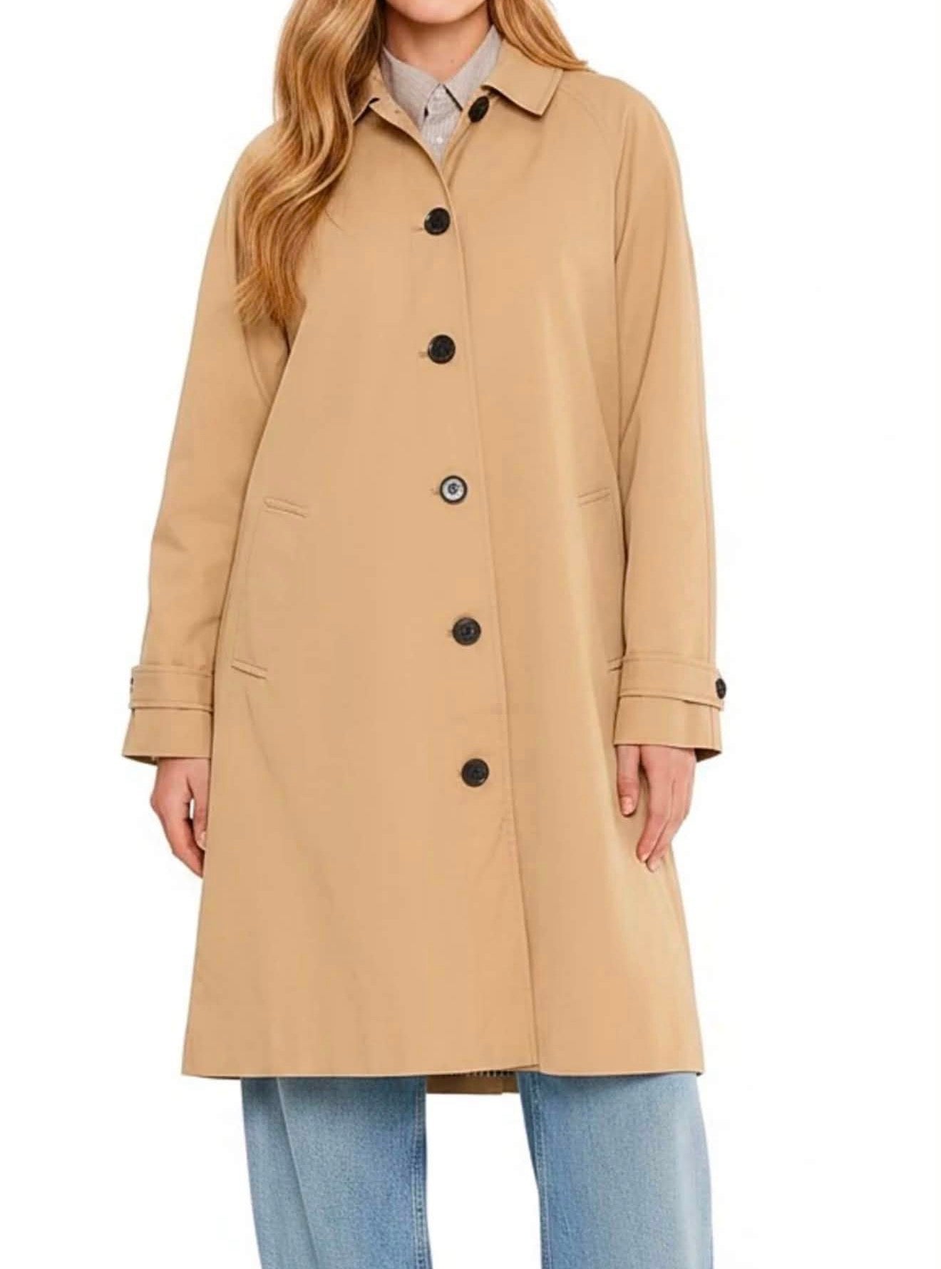 Liverpool Raglan Coat with Pleat Back
