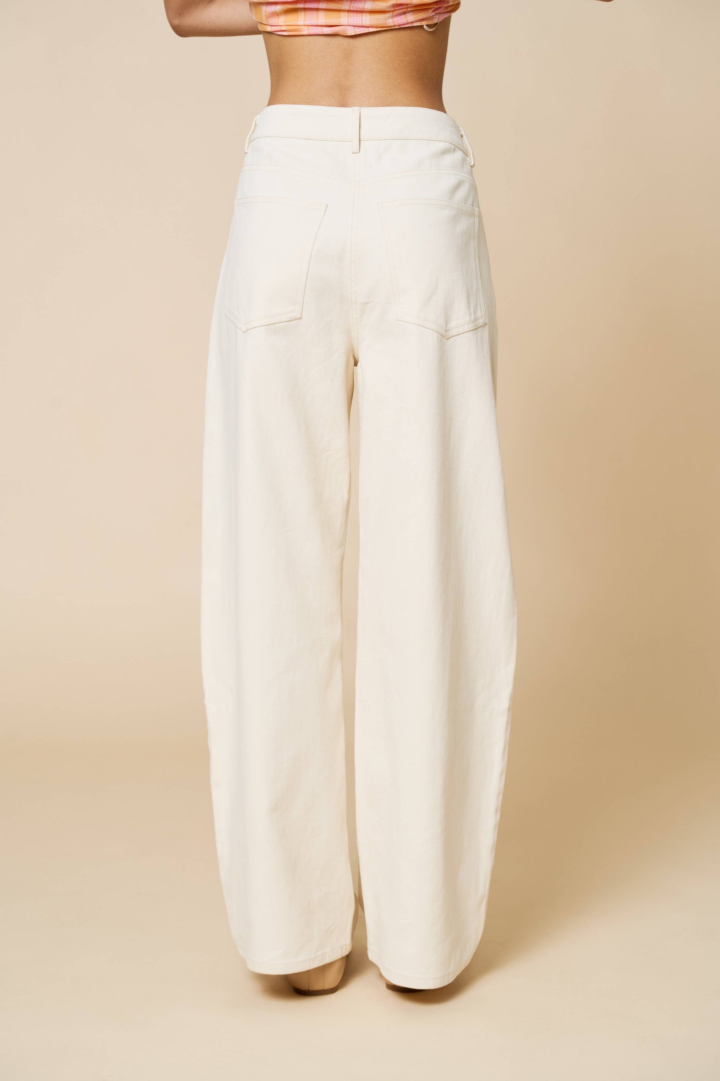 Lalavon Barrel Cotton Pants With Pockets