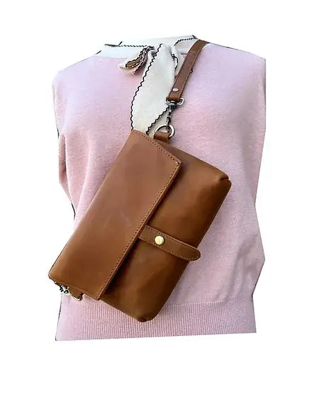 genuine leather crossbody