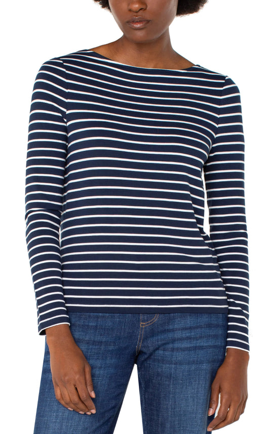 Liverpool navy white stripe long sleeve