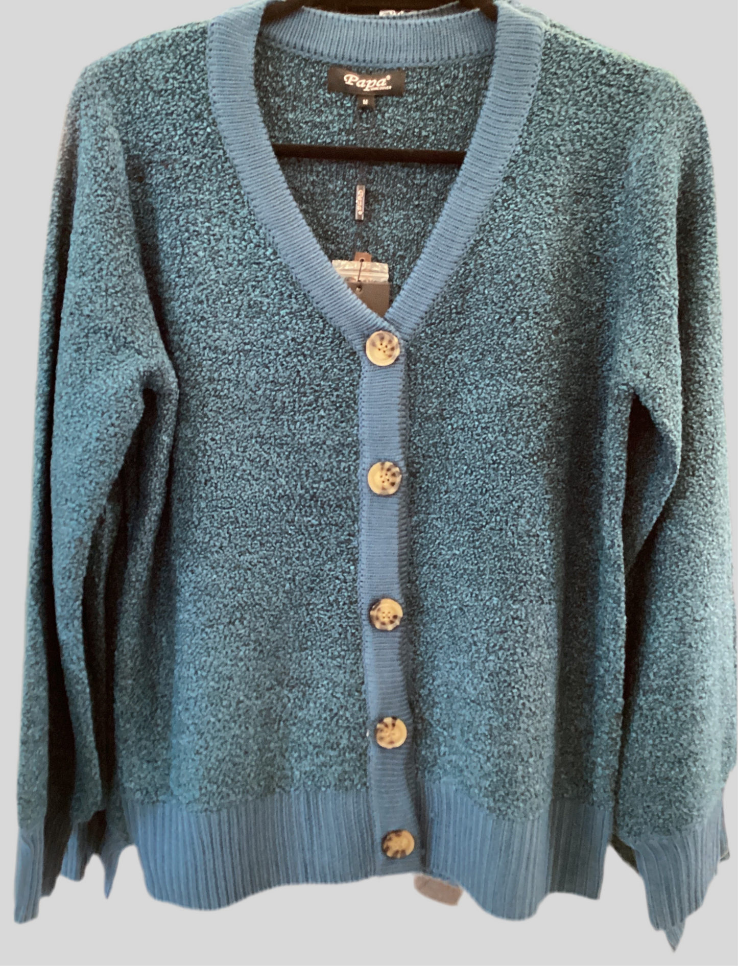 Papa Teal Cardigan