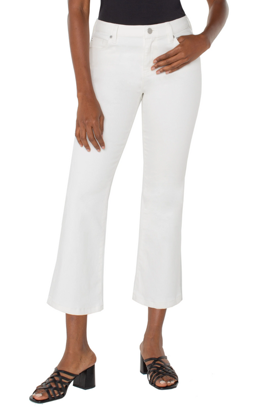 Liverpool Hannah Cropped Flare White