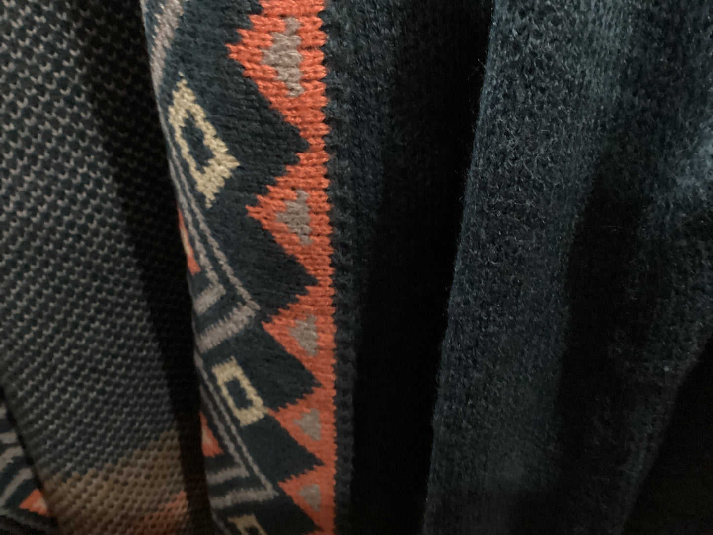 Papillon Aztec Navy sweater with pockets