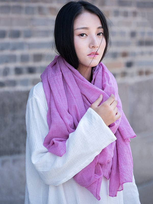 Vintage Solid Ramie Cotton shawl wrap
