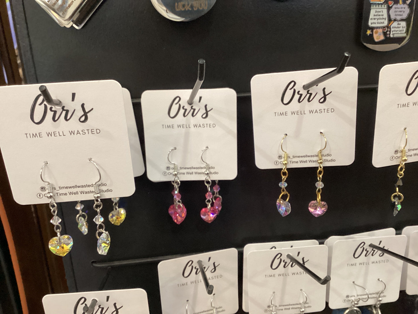 Orr’s Time Well Wasted heart earring