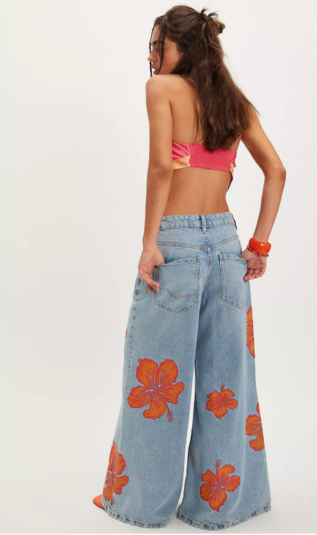 FP hibiscus wide leg Jean
