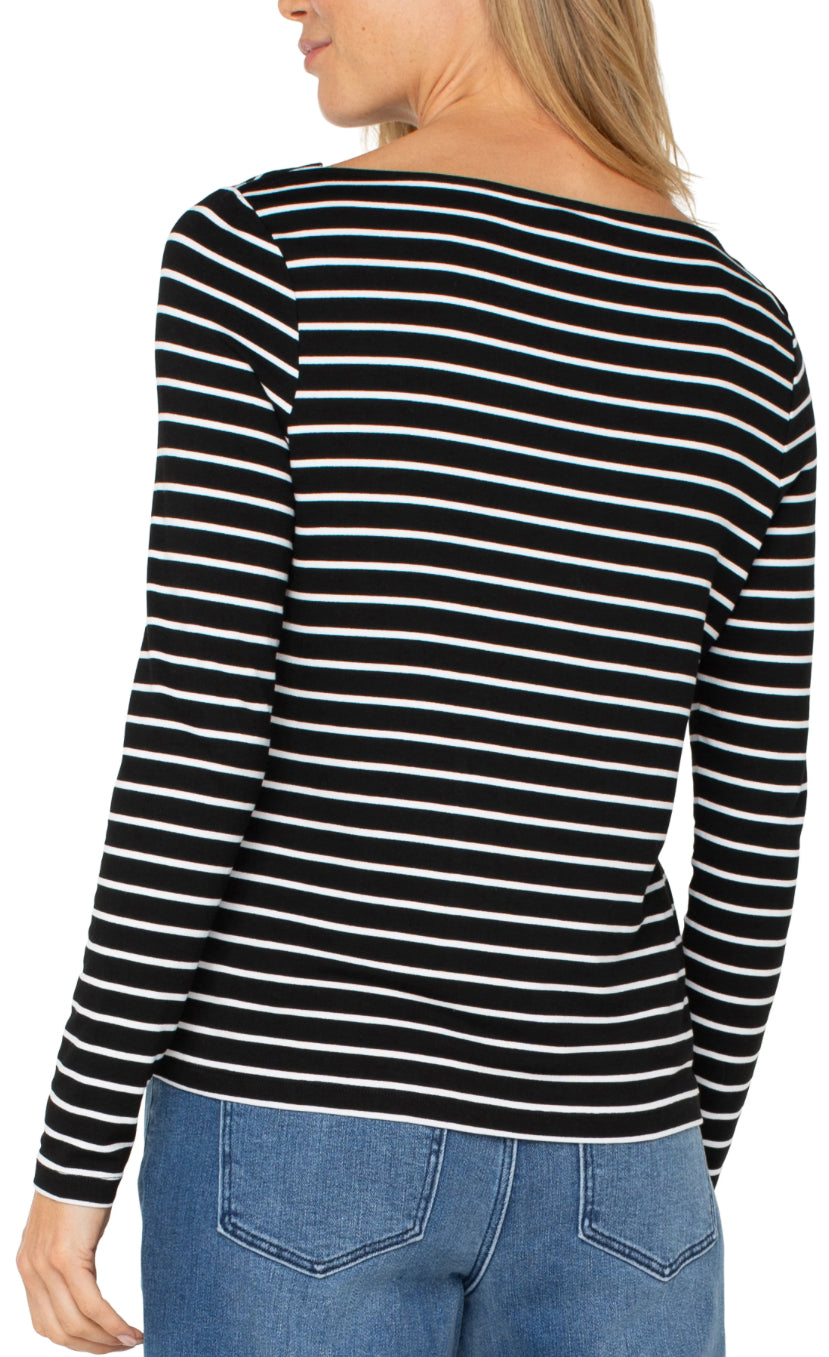 Liverpool navy white stripe long sleeve