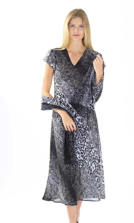 Miss Nikky Reversible Dress with Cap Sleeve 285