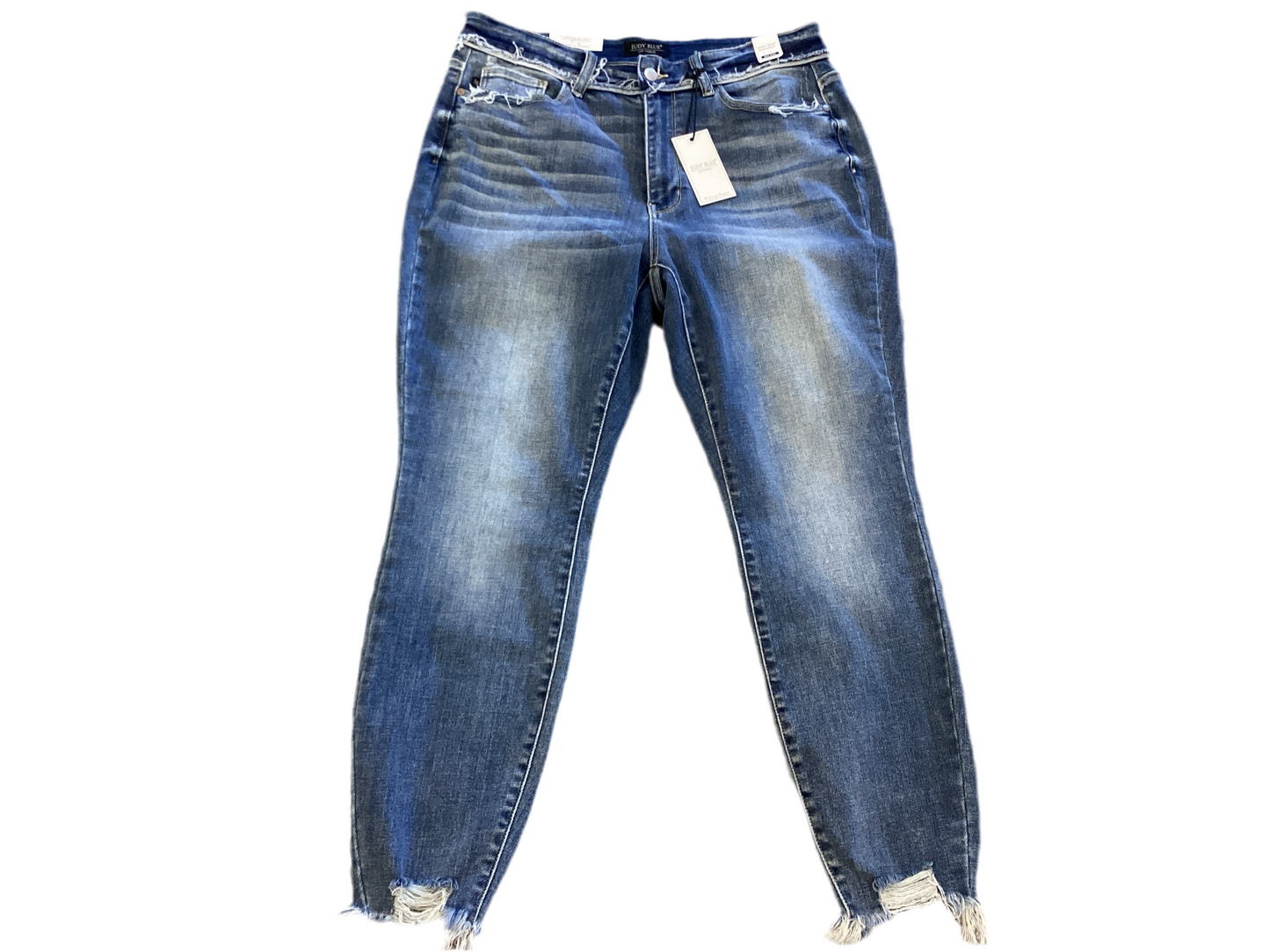 Judy blue 82408 tapered distressed hem