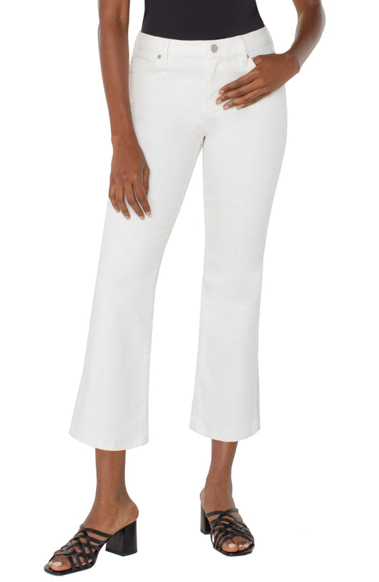 Liverpool Hannah crop PETITE flare white