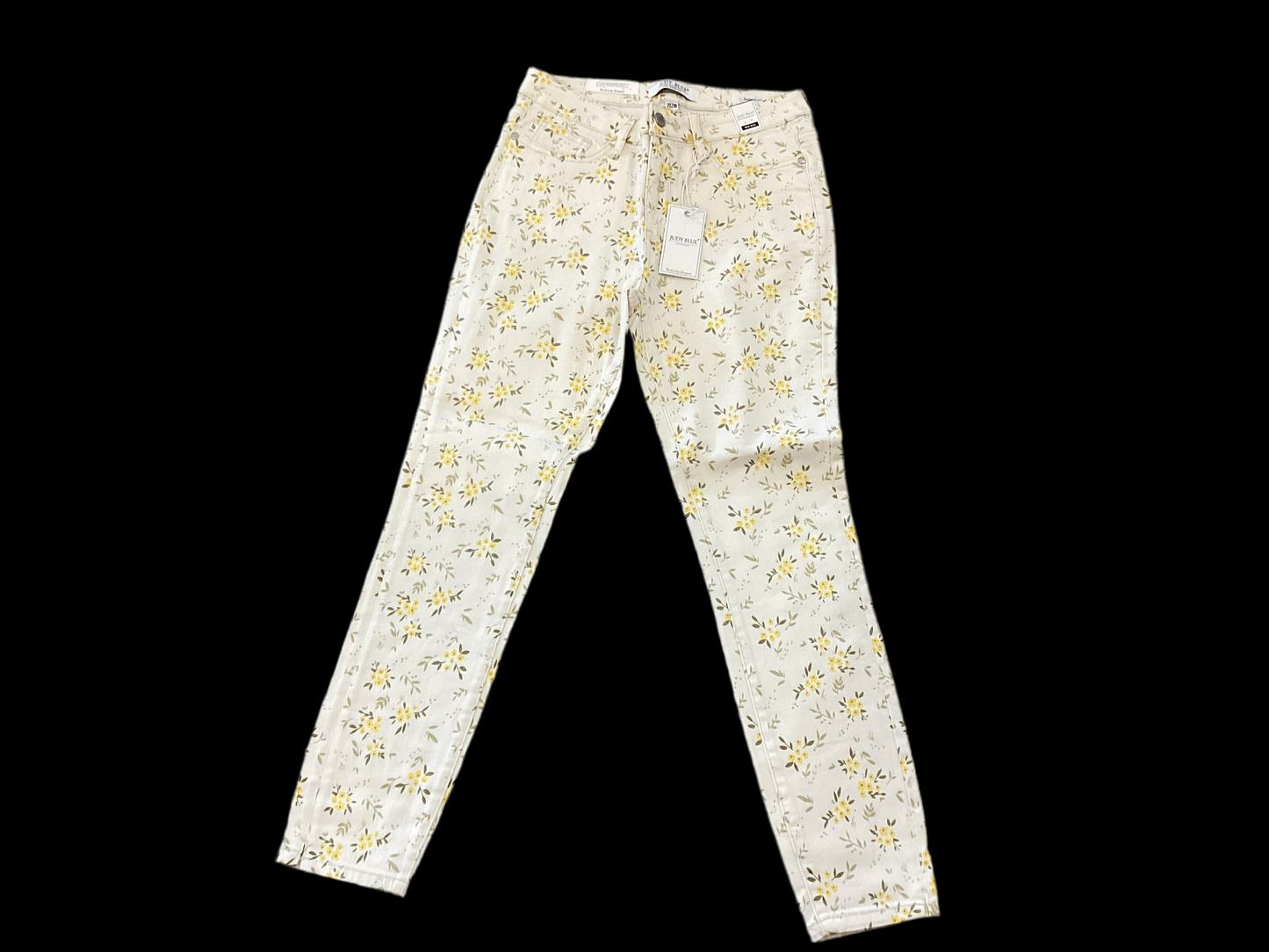Judy blue Jean cream flower pattern