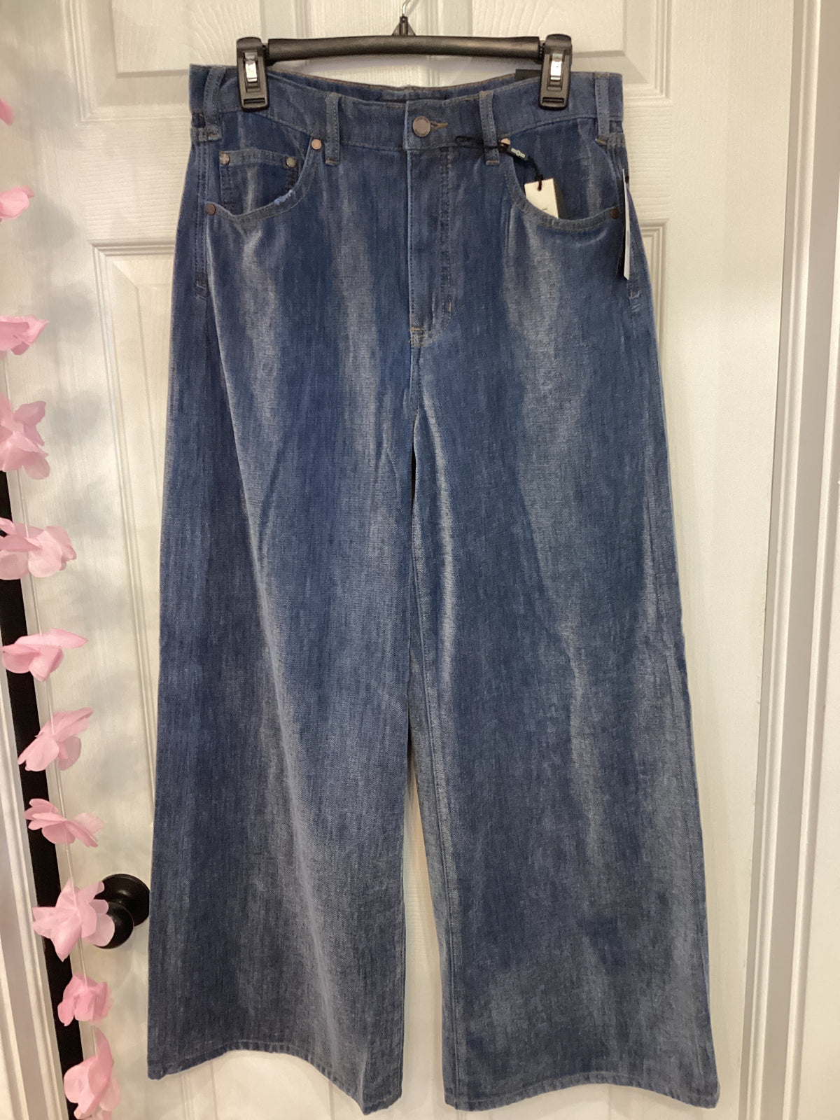 Liverpool dreamstate wide leg chenille denim pants