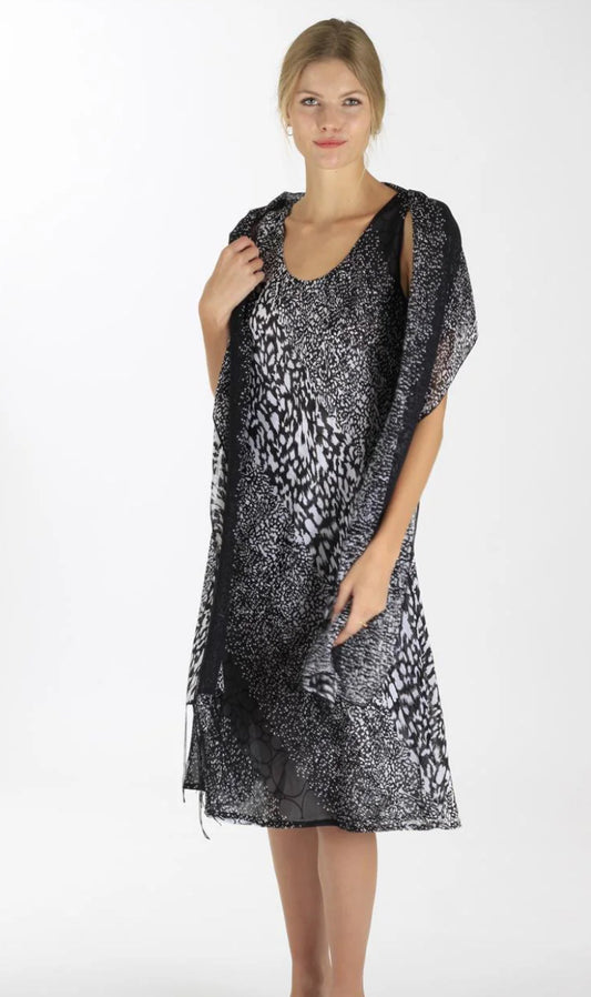 Miss Nikky Reversible Dress with scarf 283