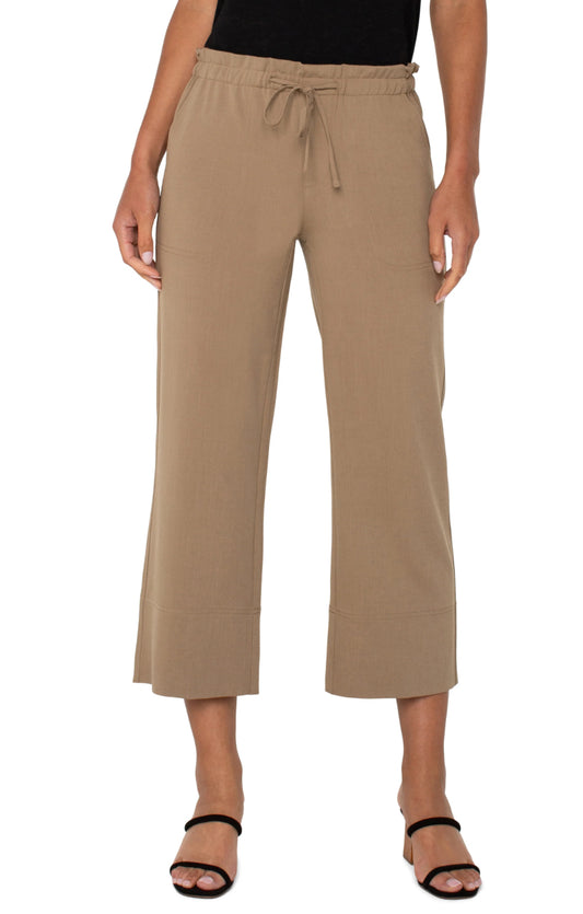 Liverpool Pull On Wide Leg Crop Trouser