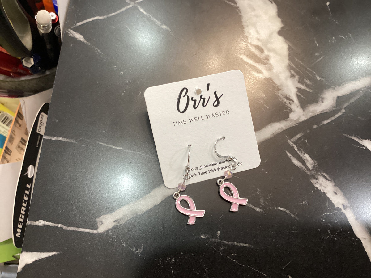 Orr’s Time Well Wasted breast Cancer Earrings