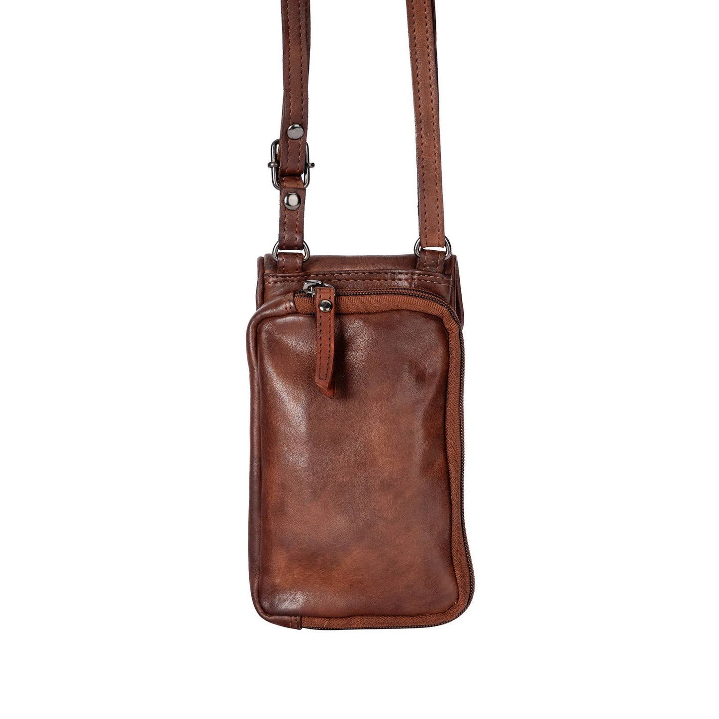 Green wood leather Phone Bag Elk - Brown GW6839BRN