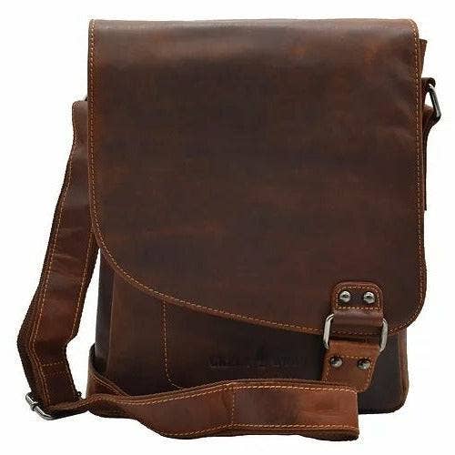 Green wood Leather Shoulder Bag Torquay - GW836