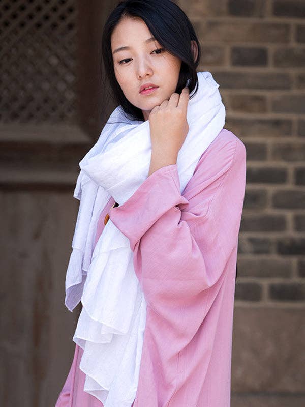 Vintage Solid Ramie Cotton shawl wrap