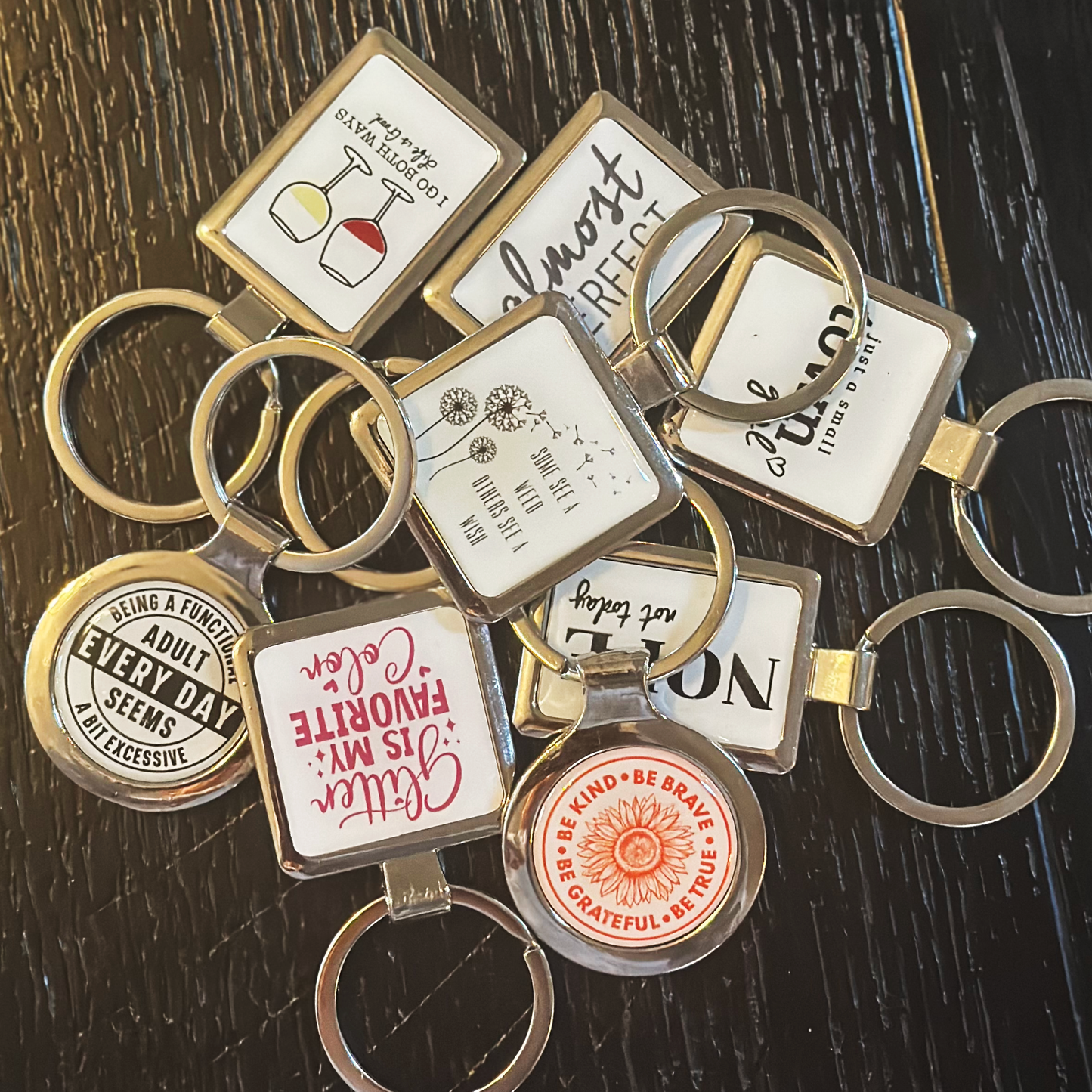 Funny Keychain - "IDK, IDC, IDGAF" Keychain