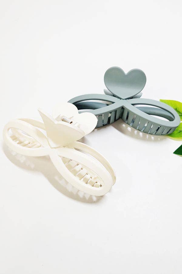 Matte Color Infinity Shaped Hair Claw Clip