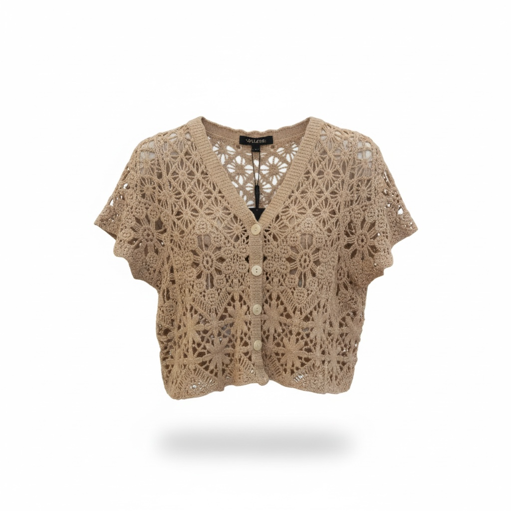 Papa Crochet Short Sleeve Top
