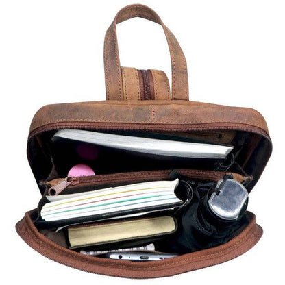 Green wood Leather Backpack Anna GW193042